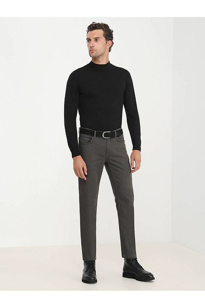 Kip Χακί Slim Fit Casual Βαμβακερό Παντελόνι