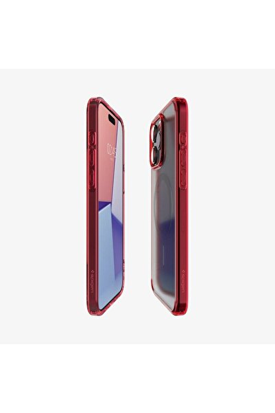 Spigen İphone 15 Pro Max Kılıf Ultra Hybrid Magfit Magsafe Özellikli Deep Red - Acs07056