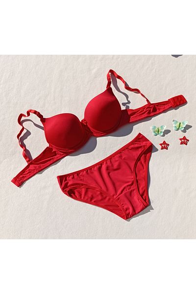siyalife Push up Padded Micro Bra and Panty Underwear Set