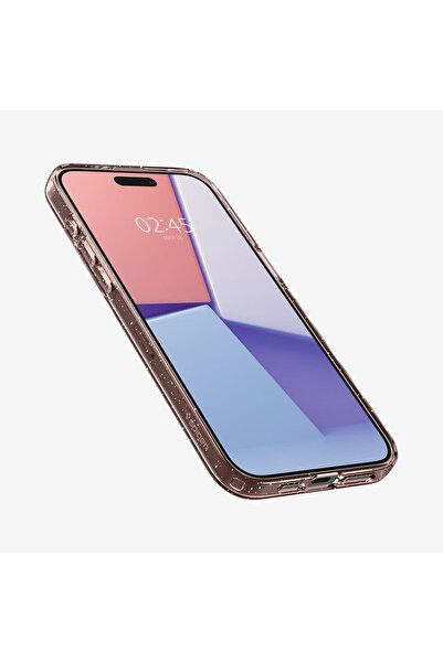 Spigen İphone 15 Pro Max Kılıf Liquid Crystal 4 Tarafı Tam Koruma Crystal Quartz - Acs06560