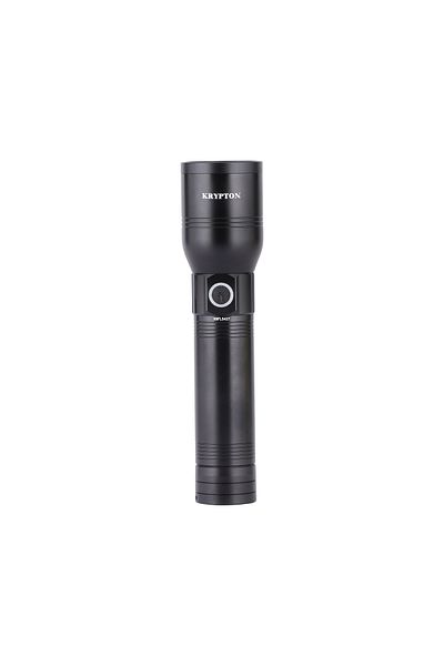 KRYPTON LED Flashlight with Power Bank- KNFL5437| Energy Efficient Design with Type C Charging, Comp