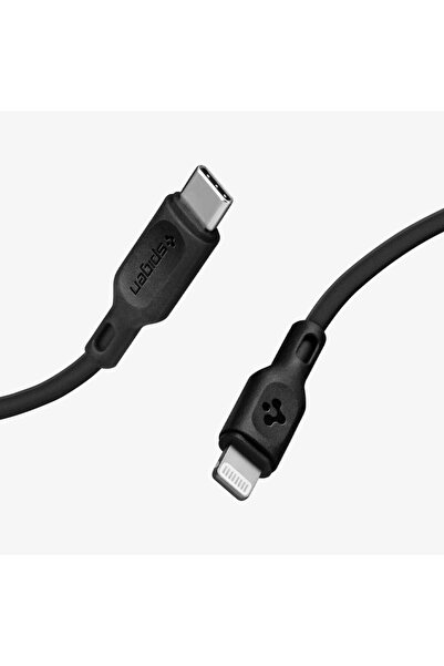 Spigen Essential USB-C to Lightning (1 Metre) Hızlı Şarj/Data Kablosu MFI Lisanslı C10CL Black - 000CA27021