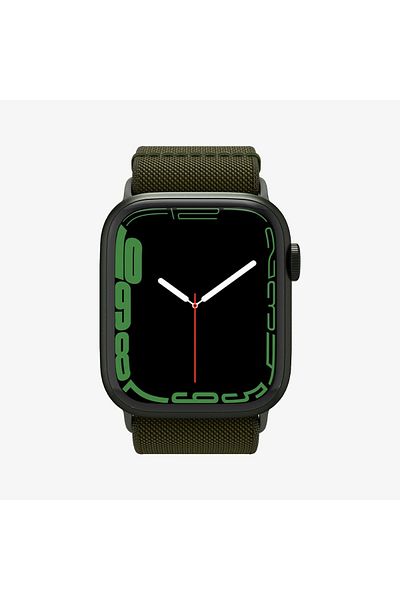 Spigen Apple Watch 42mm 10 - 41mm 9/8/7 - 40mm SE2/SE/6/5/4 Kordon Kayış Band Lite Fit Khaki - AMP02292