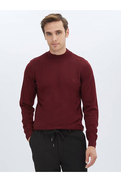 Kip Half Turtleneck Red Wool Blended Knitwear