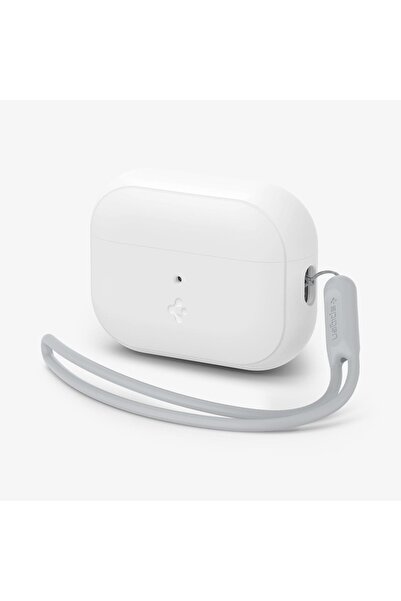 Spigen AirPods Pro (2. nesil) Kılıf Silicone Fit (Silikon) White + Strap (Ask...