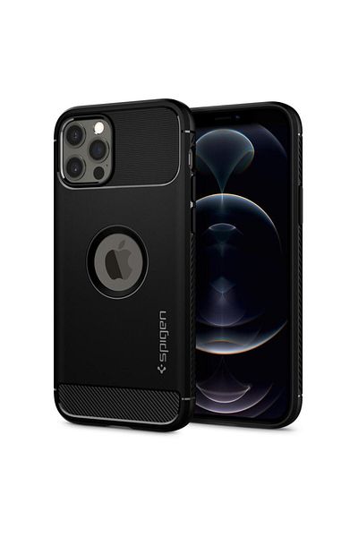 Spigen iPhone 12 / iPhone 12 Pro Case Rugged Armor Matte Black - ACS01700