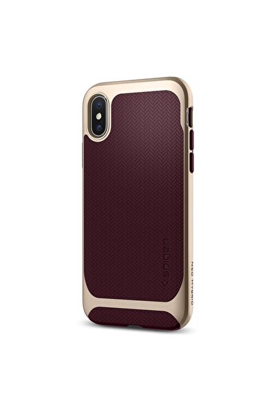 Spigen iPhone X Kılıf Neo Hybrid Burgundy