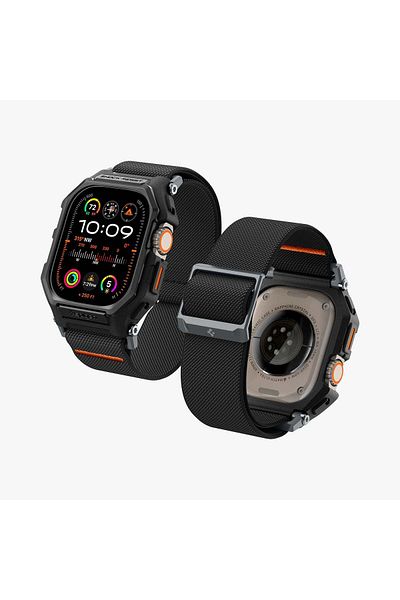 Spigen Apple Watch 49mm Matte Black Lite Fit Pro - Case & Band Strap, Acs07104