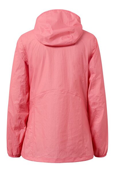 Tchibo Women Plain Hooded Wind Breaker Jacket, Pink