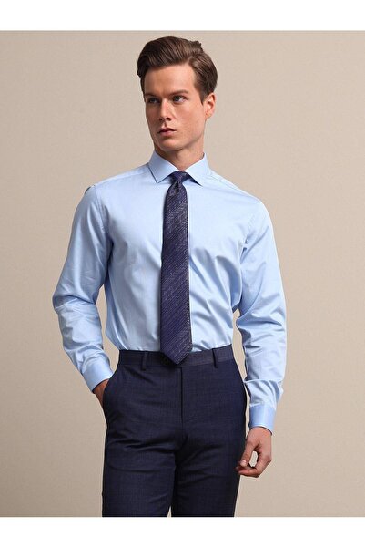 Kip Світло-блакитна пряма класична сорочка з 100% бавовни