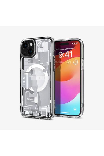 Spigen iPhone 15 / iPhone 14 / 13 Case Ultra Hybrid Zero One White with Magfit Magsafe - Acs07037