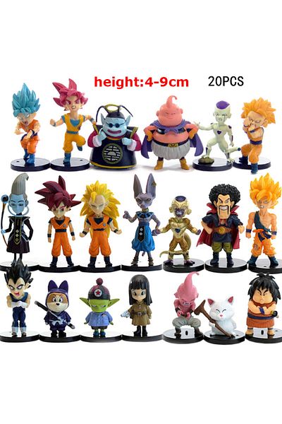 Choice Qlz-20pcs 20pcs Set Super Son Goku Vegeta Broly Buu Action Figure Anime Figurines Ultra Instinct Mod