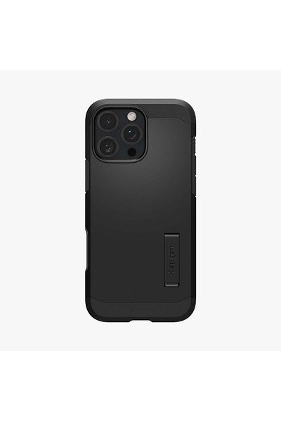 Spigen iPhone 16 Pro Max Case Tough Armor Ai t (with Camera Button Protection) Magfit Magsafe Black - Acs08503