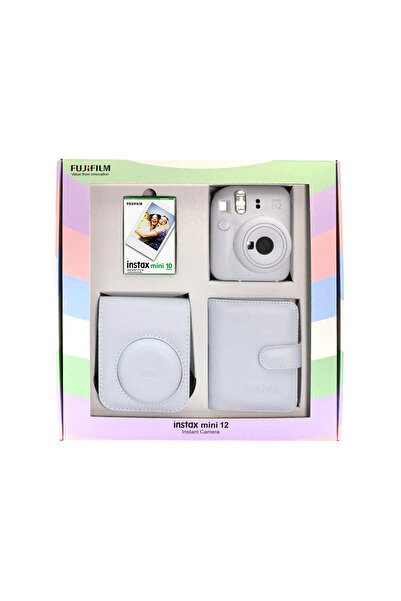 Fujifilm İnstax Mini 12 Fotoğraf Makinesi Askı Pil Çanta 10’lu Film Albüm Bundle Box