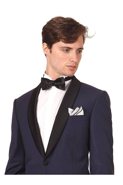 Kip Straight Cut Saks Tuxedo - Shawl Collar Suit