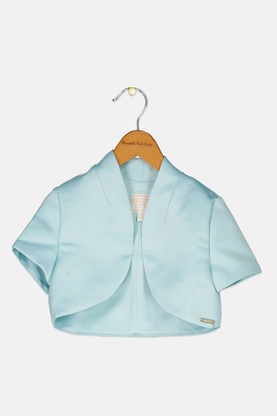 Guess Kids Girl Plain Open Front Jacket, Mint Green