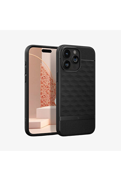 Spigen Caseology iPhone 15 Pro Kılıf Parallax Mag MagSafe özellikli Matte Black - ACS06749