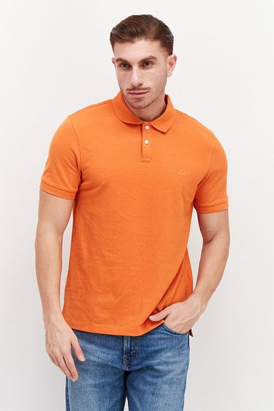 Vince Camuto Men Regular Fit Embroidered Short Sleeves Polo Shirts, Orange