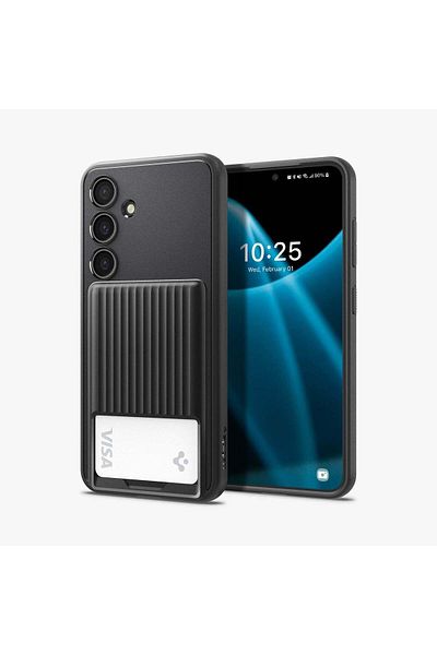 Spigen Galaxy S24 Matte Black Liquid Slot Case - Acs07360