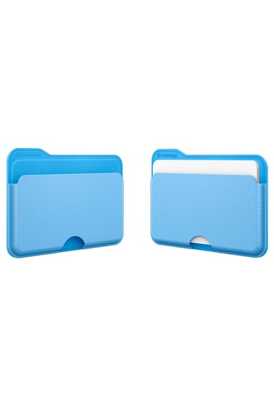 Spigen Caseology for iPhone with Magsafe with 3 Cards Magnetic Wallet Folder Pop Sky Blue - Afa07231