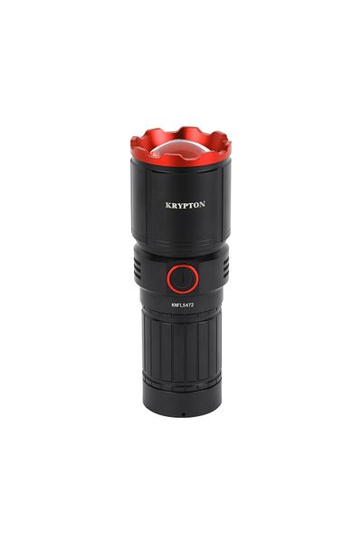 KRYPTON LED Flashlight with Power Bank Function- KNFL5472/ 25W, 3000 LM, Perfect for Indoor and Outd