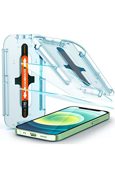 Spigen İphone 12 Mini Cam Ekran Koruyucu Kolay Kurulum Glas.tr Ez Fit Slim Hd...