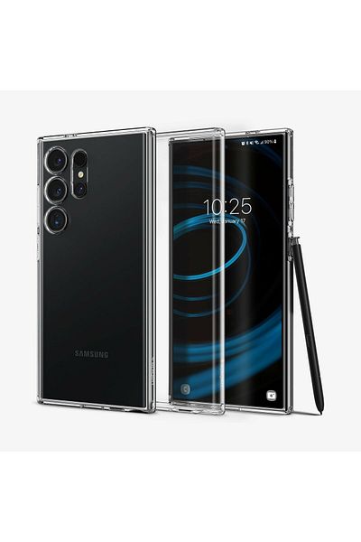 Spigen Galaxy S24 Ultra Kılıf Liquid Crystal 4 Tarafı Tam Koruma Crystal Clear - ACS07283