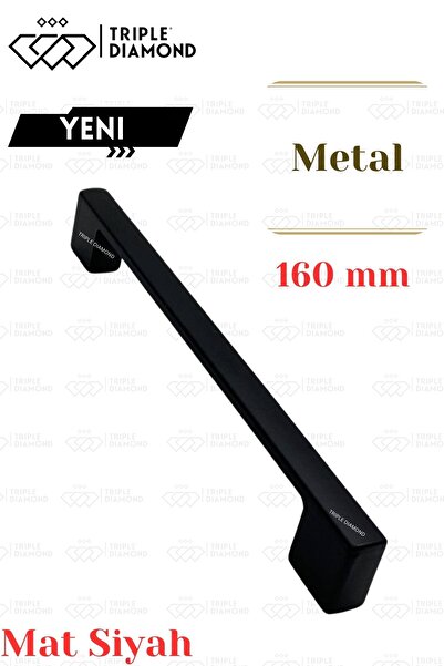 Triple Diamond 160 mm Metal Siyah Çekmece Kulpları Dolap Mutfak Mobilya Kulpu...