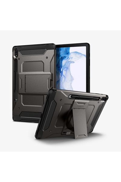 Spigen Galaxy Tab S8 Plus / S7 Plus Kılıf Tough Armor Pro Gunmetal - ACS01608
