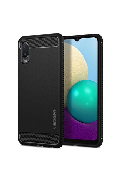 Spigen Galaxy A02 / M02 Kılıf Rugged Armor Matte Black - ACS02739