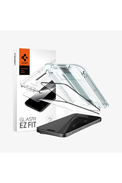 Spigen iPhone 15 Pro Max Screen Protector - Лесен монтаж Glas.tR EZ Fit Full ...