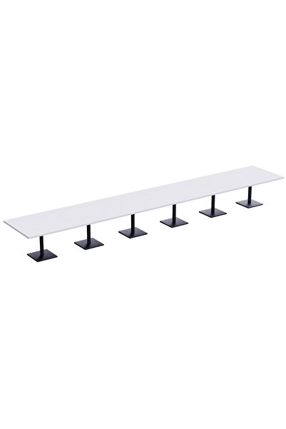 Mahmayi Ristoran Bar Table Square Base - 24 Seater Cocktail Bistro Table for Pub, Living Room-White