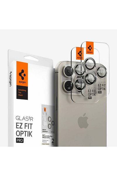 Spigen iPhone 16 Pro Max / 16 Pro / 15 Pro Max / 15 Pro / 14 Pro Max / 14 Pro Compatible Lens Glass Protection