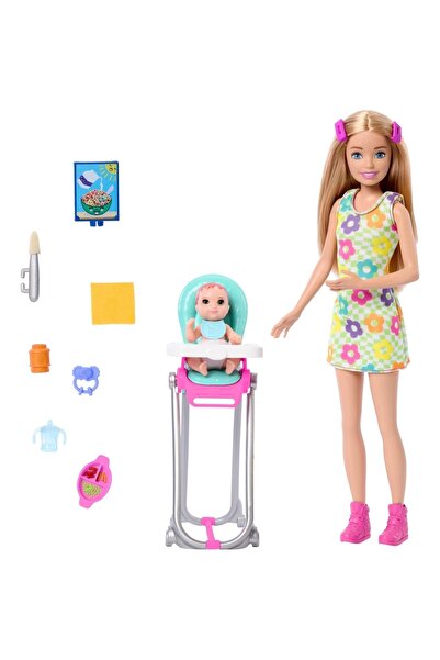 Barbie Bebek Bakıcısı Bebeği Ve Aksesuarları Fhy97 - Htk35