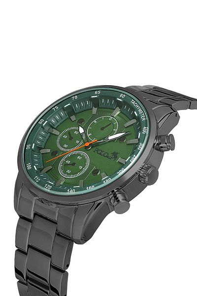 Polo Air Stylish Metal Men's Watch Black Green Color Pl-0962E3X