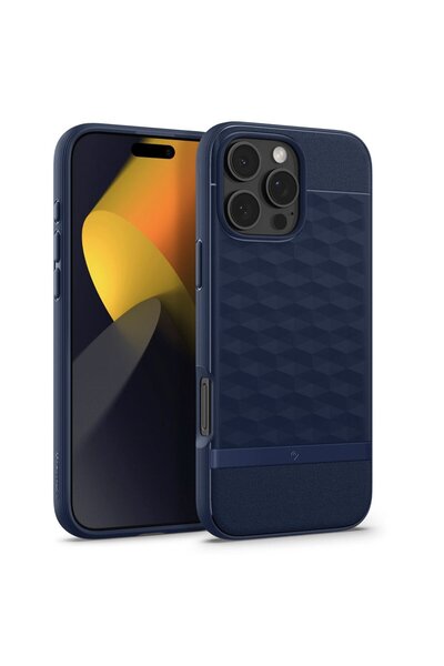Spigen Caseology iPhone 16 Pro Max Kılıf Parallax Mag MagSafe özellikli Midnight Blue - ACS08041