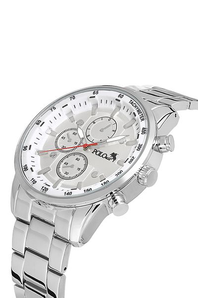 Polo Air Stylish Metal Men's Wrist Watch Silver Color Pl-0962E5X