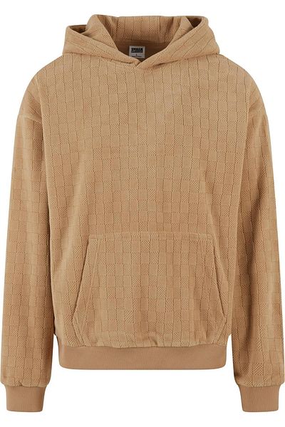 Urban Classics Übergroßer Kapuzenpullover aus Jacquardsamt