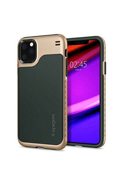 Spigen iPhone 11 Pro Kılıf Hybrid NX Forest Green + Çerçeve - ACS00288