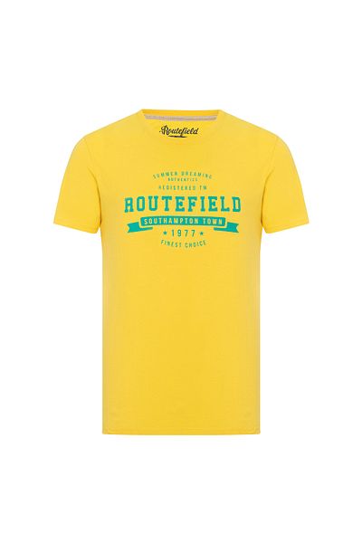 ROUTEFIELD Men's Yellow T-Shirt - Tory