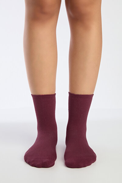 Hype of Steps Ръждиво черешово - Бургундско чорапче