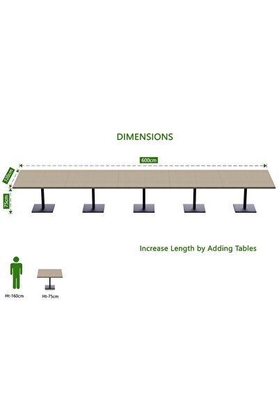 Mahmayi Ristoran Bar Table Square Base - 20 Seater Cocktail Bistro Table for Pub, Living Room-Linen