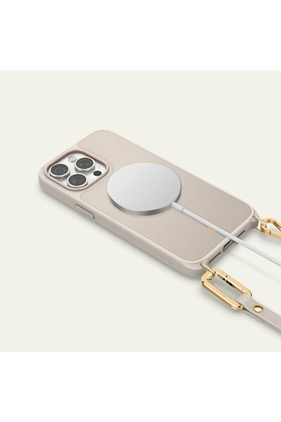 Spigen Ciel by CYRILL iPhone 15 Pro Max Askılı Kılıf Classic Charm Mag MagSafe özellikli Cream - ACS06637