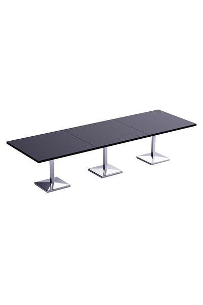 Mahmayi Ristoran 500PE-360 12 Seater Square Modular Pantry Table - Black