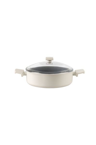 Madame Coco Nano Ceramic Bowl - White/Anthracite - 26 cm