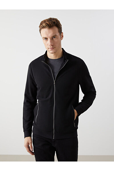 LC Waikiki Trendlucky Men's Zippered Sweatshirt with a High Collar and Long S...