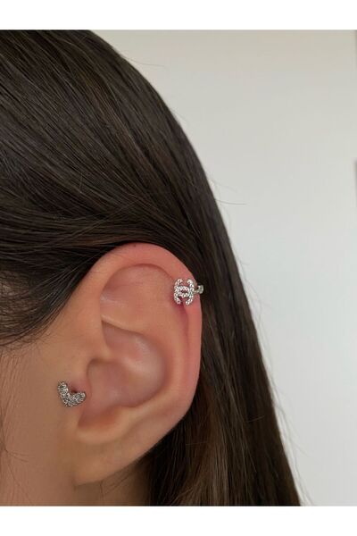 h&b design jewel Cerrahi Çelik Silver Cc Halka Piercing