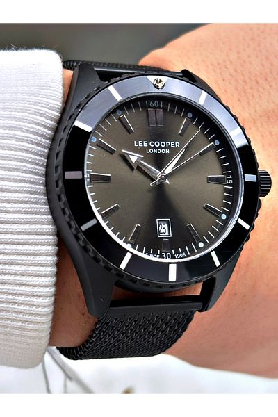 Lee Cooper men's Wristwatch - 5 Atm Waterproof, Special Design Steel Cord