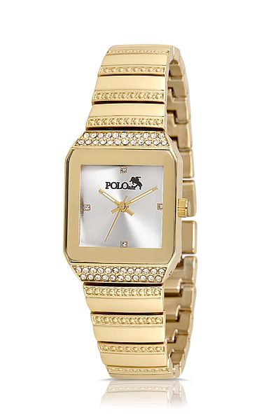 Polo Air Gold Vintage Square Women's Wristwatch - Pl-1488B1X