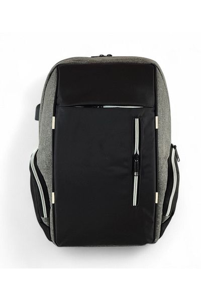 Captain Bag Σακίδιο πλάτης φορητού υπολογιστή 15,6" Μαύρο - Γκρι
